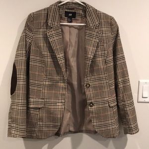 H&M Tan Plaid Blazer